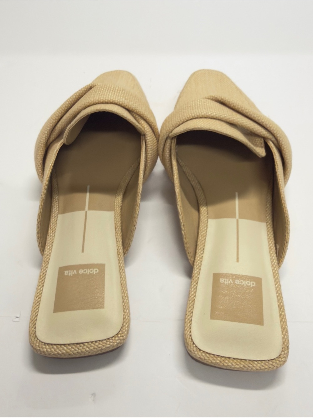 Dolce Vita Clarice Beige Woven Knot Mules - Size 7 - Picture 6 of 12